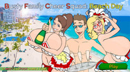 Busty Family Cheer Squad – Beach Day free online sex game