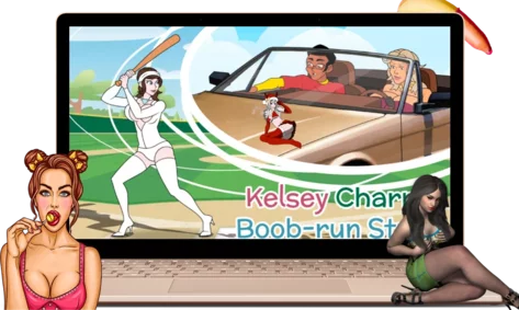 Kelsey Charms Boob-run Strike - Screenshot 1